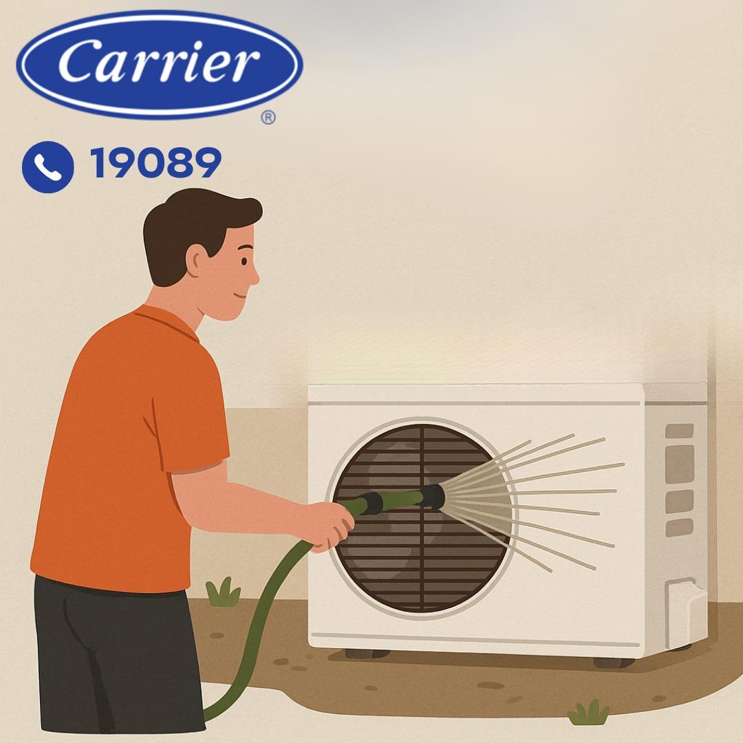 تنظيف الوحدة الخارجية ( الكمبريسور)